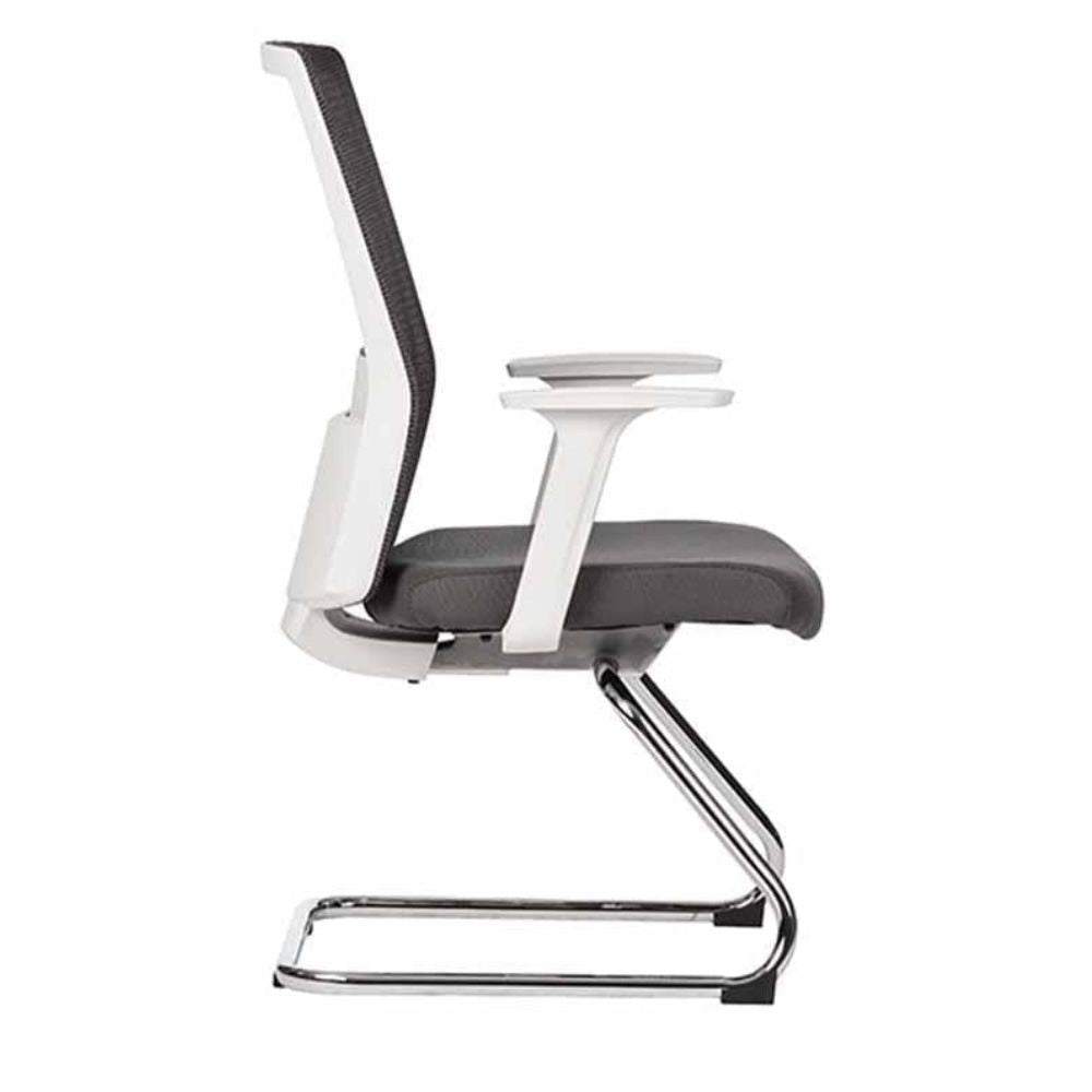 SILLA TECHNO ARTIC VISITA | Silla para Visita Consultorio Salas de Espera Vestibulo para Visitas | Base Estrella Nylon con Rodajas | Varios Colores | Smartmesh | Interior - ARTIC VISITA Gris - Techno - NOGAL BEAT - Sillas