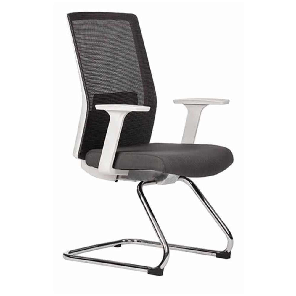 SILLA TECHNO ARTIC VISITA | Silla para Visita Consultorio Salas de Espera Vestibulo para Visitas | Base Estrella Nylon con Rodajas | Varios Colores | Smartmesh | Interior - ARTIC VISITA Gris - Techno - NOGAL BEAT - Sillas
