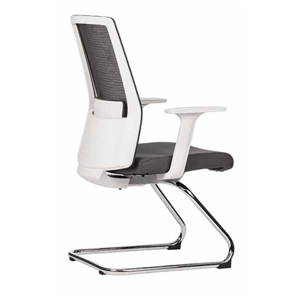 SILLA TECHNO ARTIC VISITA | Silla para Visita Consultorio Salas de Espera Vestibulo para Visitas | Base Estrella Nylon con Rodajas | Varios Colores | Smartmesh | Interior - ARTIC VISITA Gris - Techno - NOGAL BEAT - Sillas