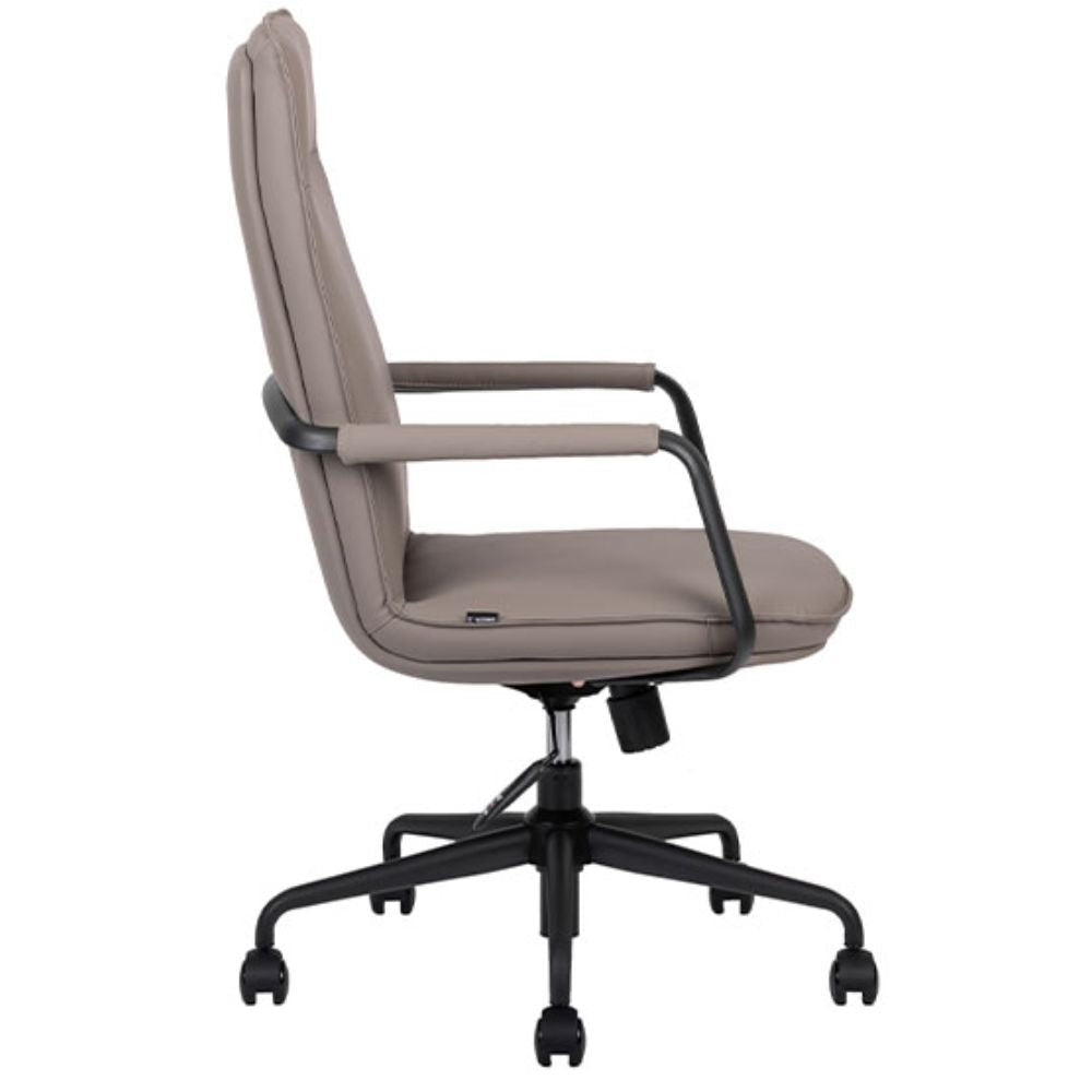 SILLA TECHNO BOND RESPALDO BAJO | Silla Operativa de Respaldo Bajo | Base Metal Estrella | Rodajas | Descansabrazos | Reclinable | Technoleather | Interior - Bond Respaldo Bajo - Techno - NOGAL BEAT - Silla de oficina