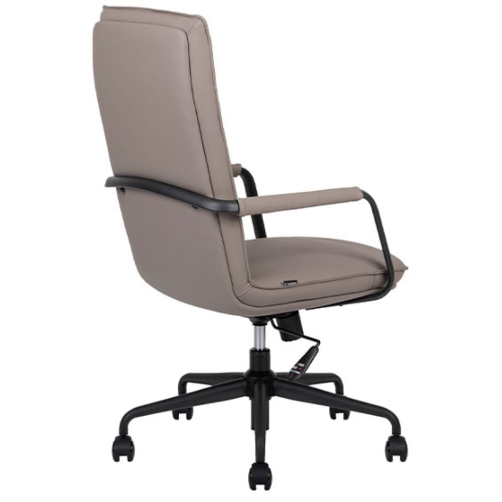 SILLA TECHNO BOND RESPALDO BAJO | Silla Operativa de Respaldo Bajo | Base Metal Estrella | Rodajas | Descansabrazos | Reclinable | Technoleather | Interior - Bond Respaldo Bajo - Techno - NOGAL BEAT - Silla de oficina