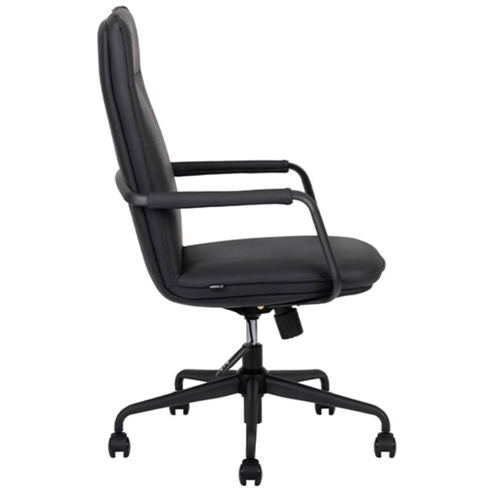 SILLA TECHNO BOND RESPALDO BAJO | Silla Operativa de Respaldo Bajo | Base Metal Estrella | Rodajas | Descansabrazos | Reclinable | Technoleather | Interior - Bond Respaldo Bajo - Techno - NOGAL BEAT - Silla de oficina