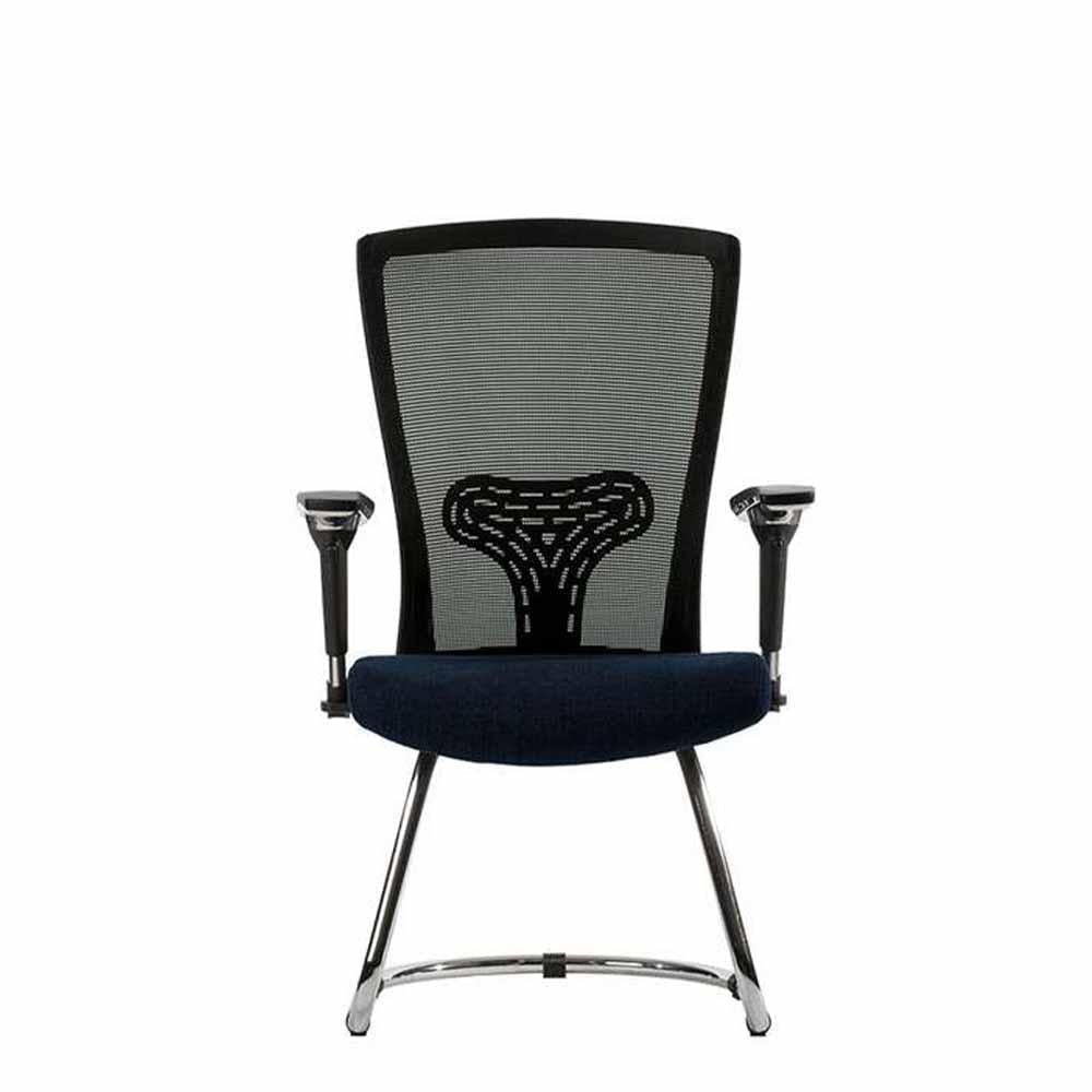 SILLA TECHNO WEB VISITA | Silla para Visita Consultorio Empresa Instituto Uso Ocasional Salas de Espera Vestibulo para Visitas | Base Trineo Cromado | Varios Colores | Smartmesh | Interior - WEB VISITA Addison - Techno - NOGAL BEAT - Silla para oficina