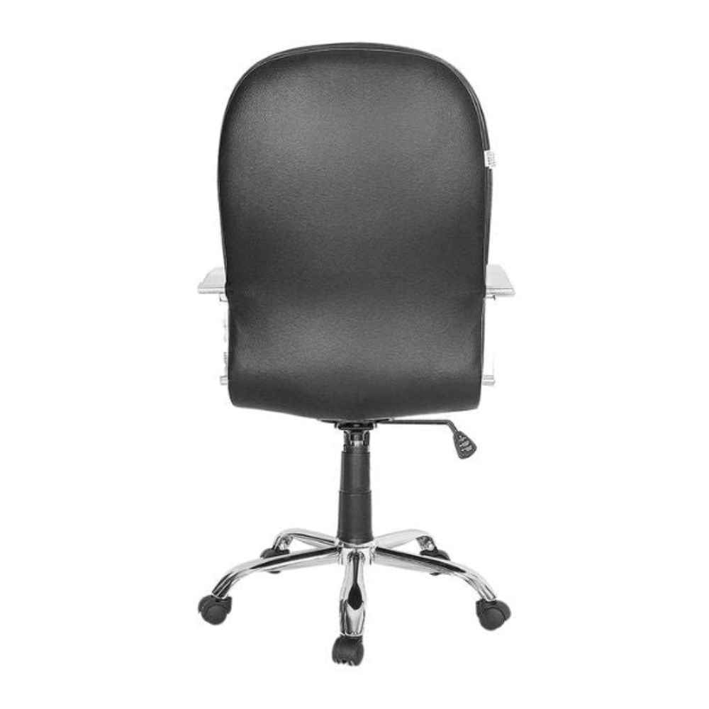 SILLÓN NOGAL BEAT E - 100 | Sillón Ejecutivo para Oficina | Base Estrella Cromada con Rodajas | Tapiz Piel Hule Espuma | Interior - E - 100 - ALBAR - NOGAL BEAT - Sillon