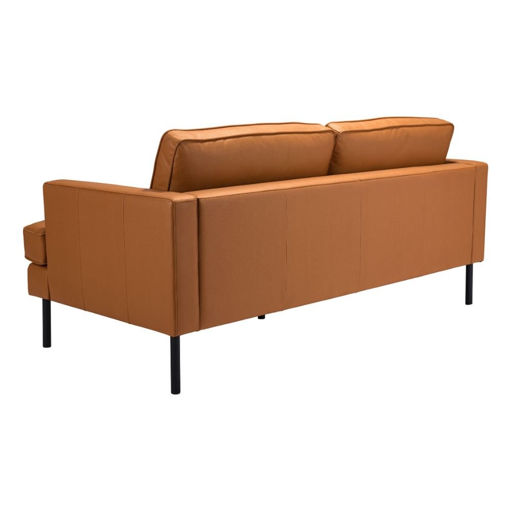 Sillón para Área de Espera 2 Plazas - ZUO 109030 DECADE SOFA BROWN - Marrón - Asiento y Respaldo Tapizado - 109030 - Zuo - NOGAL BEAT - Sillon