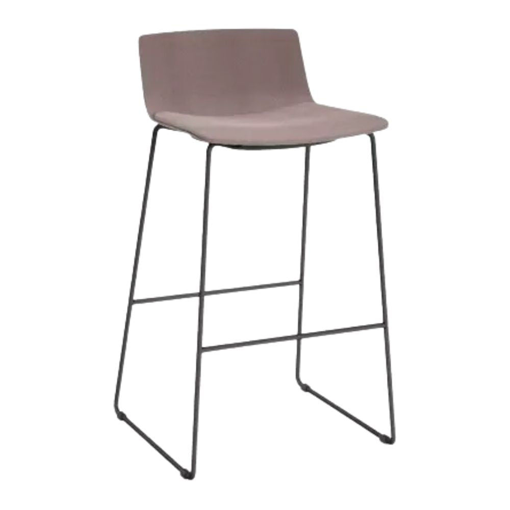 TABURETE RESOL SKIN PATIN FULLY UPHOLSTERED | Taburete Ocasional para Comedor | 73 cm | Inyectado en Polipropileno | Tapizado Estructura de Acero | Interior - 85982 + 60090 - Resol - NOGAL BEAT - Taburete