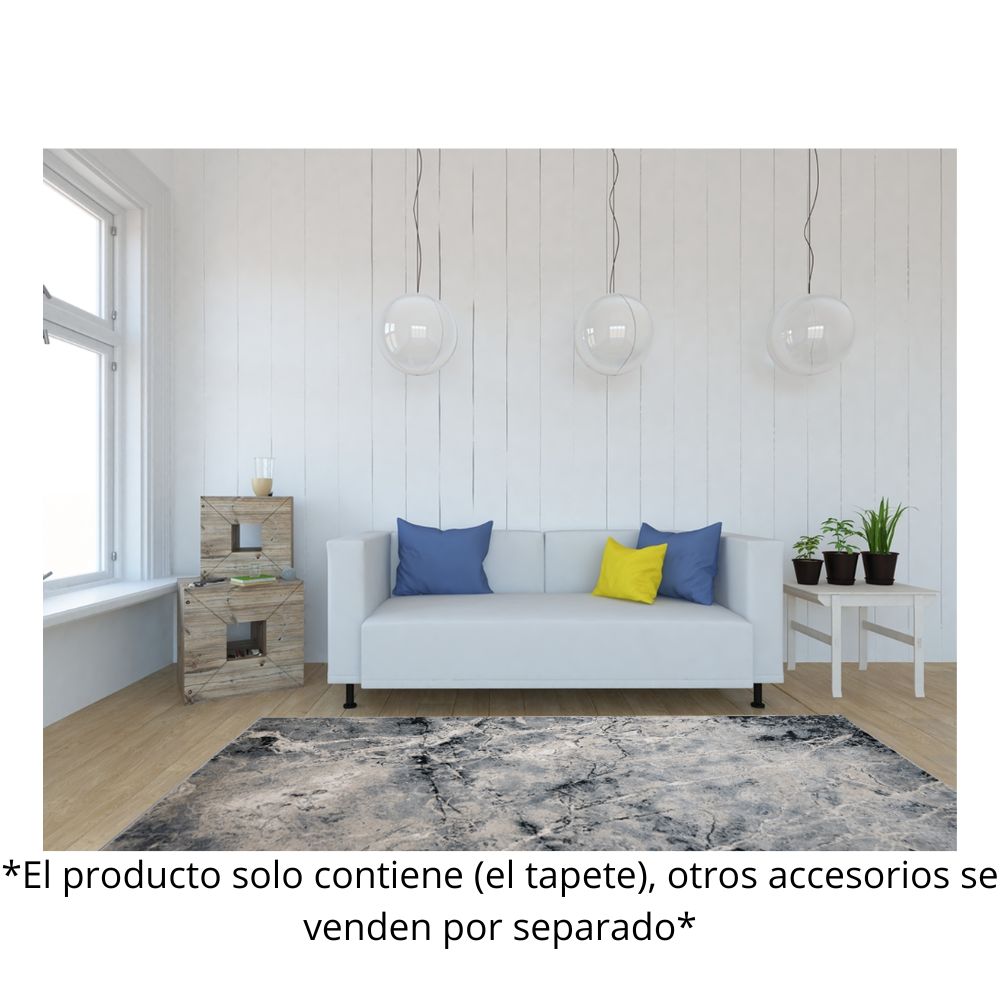 Tapete Decorativo para Estudio o Biblioteca - LAVIN ARTEMA U6012 - Azul Plata - Rectangular y Circular Varias Medidas - U6012 - 60 x 90 - LAVIN - NOGAL BEAT - Tapetes