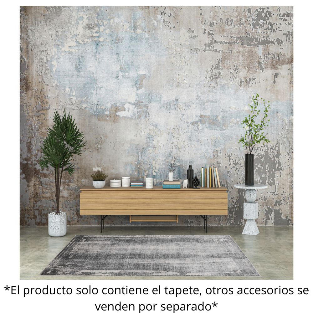 TAPETE LAVIN MARDIN T4014 | Tapete Decorativo para Recepción Hotel Hogar Departamento Sala | GRIS GRIS | Varias Medidas | Rectangular | Interior - T4014-60x90 - LAVIN - NOGAL BEAT - Tapetes