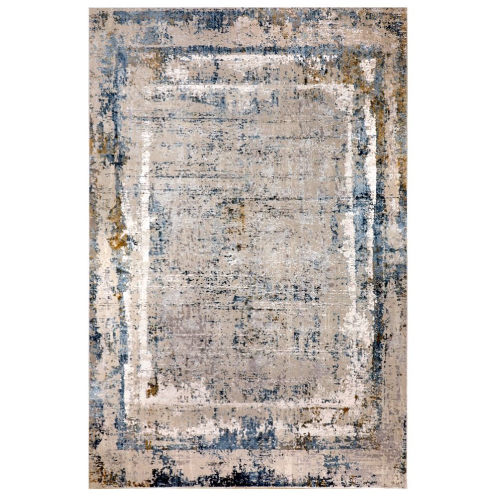 TAPETE LAVIN RENNES U2001 | Tapete Decorativo para Recepción Hotel Hogar Departamento Sala | AZUL CREMA | Varias Medidas | Rectangular | Interior - U2001-60 x 90 - LAVIN - NOGAL BEAT - Tapetes