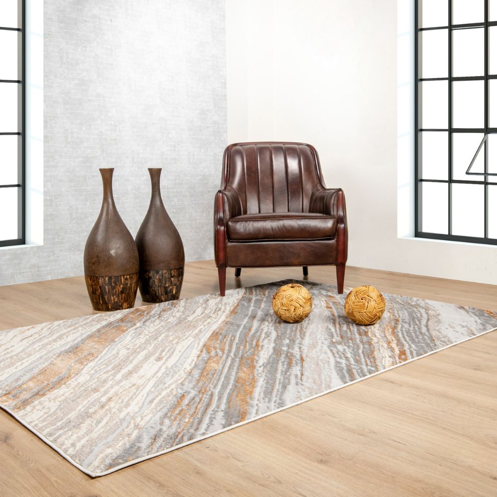 TAPETE LAVIN TERRA T9033 | Tapete Decorativo para Recepción Hotel Hogar Departamento Sala | CREMA ORO | Varias Medidas | Rectangular | Interior - T9033-60 x 90 - LAVIN - NOGAL BEAT - Tapetes