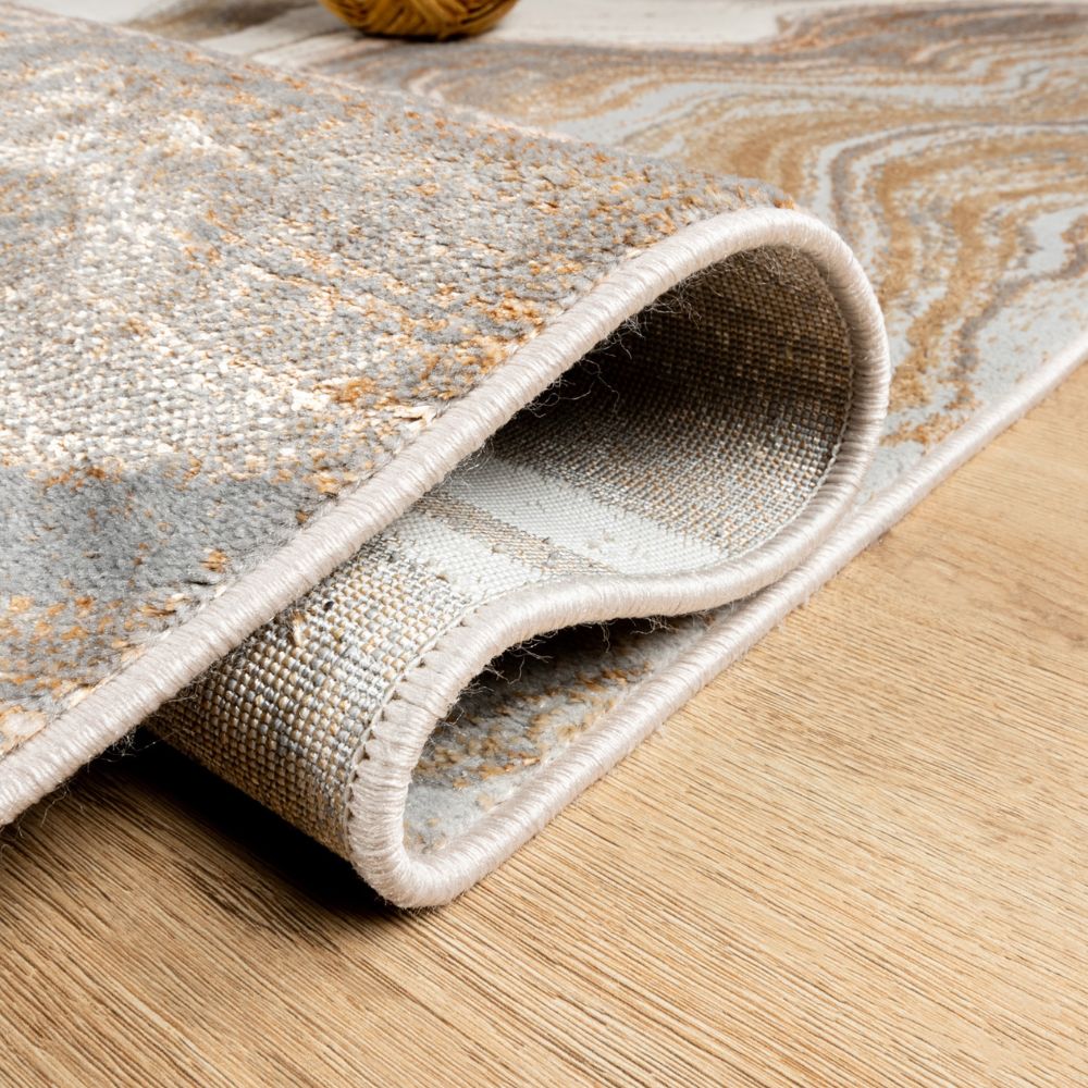 TAPETE LAVIN TERRA T9036 | Tapete Decorativo para Recepción Hotel Hogar Departamento Sala | CREMA ORO | Varias Medidas | Rectangular | Interior - T9036-60 x 90 - LAVIN - NOGAL BEAT - Tapetes