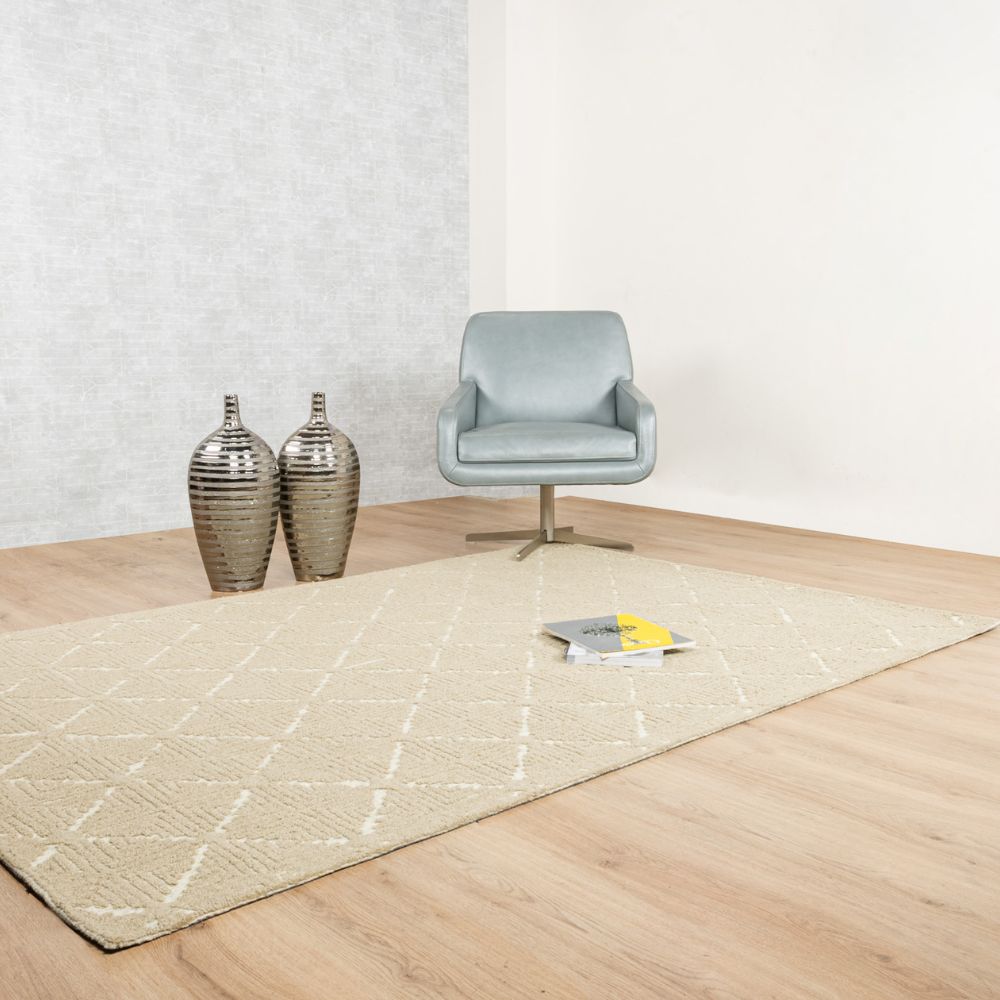 TAPETE LAVIN VANI D2001 | Tapete Decorativo para Recepción Hotel Hogar Departamento Sala | BEIGE CREMA | Varias Medidas | Rectangular | Interior - D2001-60 x 90 - LAVIN - NOGAL BEAT - Tapetes
