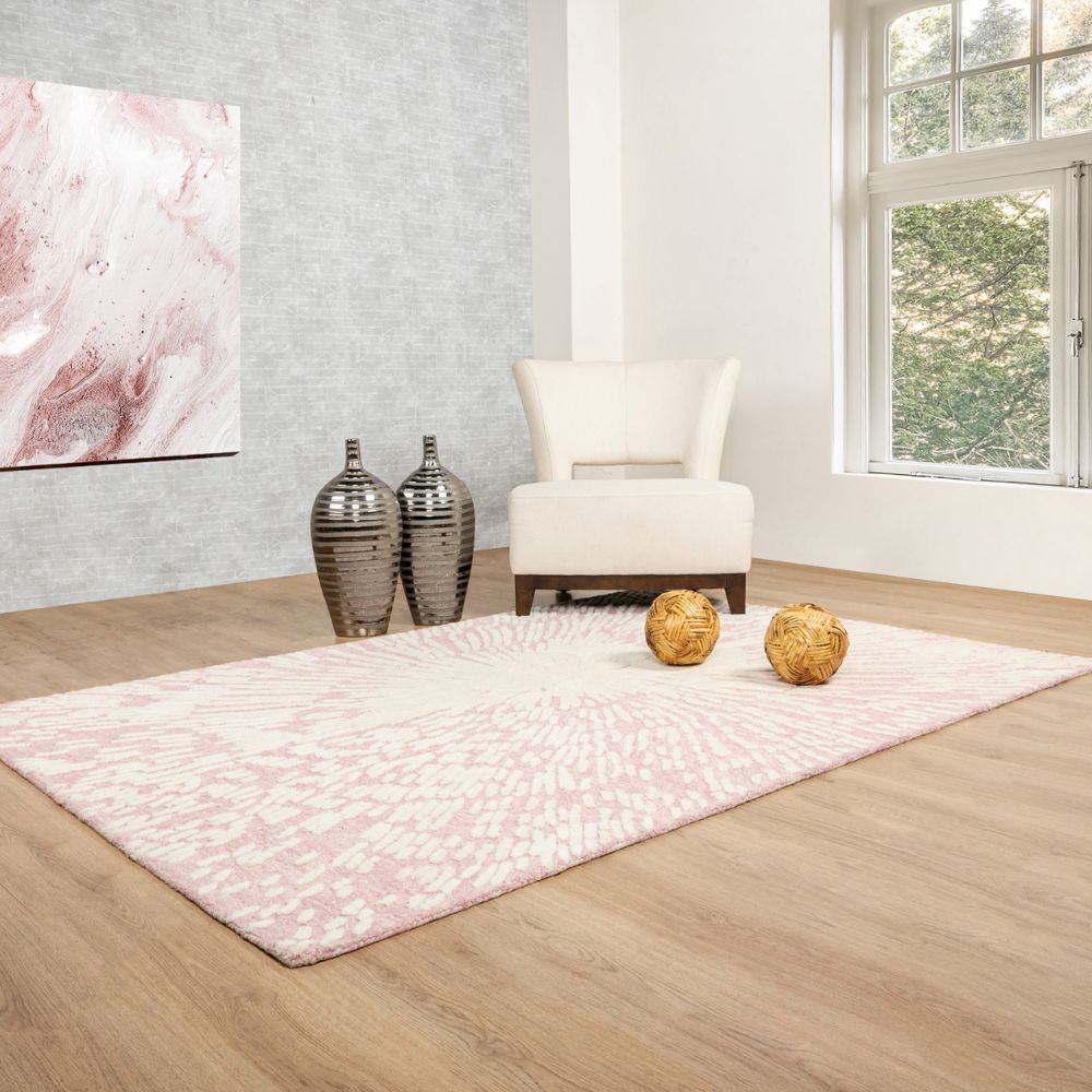 TAPETE LAVIN VANI D2008 | Tapete Decorativo para Recepción Hotel Hogar Departamento Sala | ROSA CREMA | Varias Medidas | Rectangular | Interior - D2008-60 x 90 - LAVIN - NOGAL BEAT - Tapetes