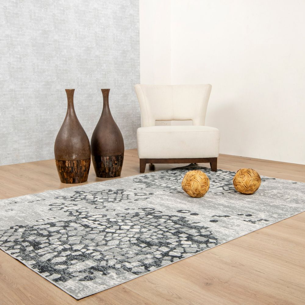 TAPETE LAVIN YASAR U2050 | Tapete Decorativo para Recepción Hotel Hogar Departamento Sala | GRIS ORO | Varias Medidas | Rectangular | Interior - U2050-60 x 90 - LAVIN - NOGAL BEAT - Tapetes