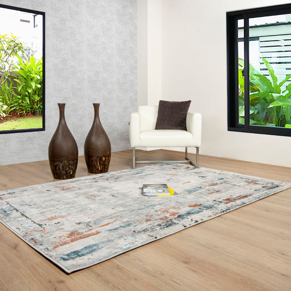 TAPETE LAVIN YEMINA T4041 | Tapete Decorativo para Recepción Hotel Hogar Departamento Sala | GRIS OCRE | Varias Medidas | Rectangular y Circular | Interior - T4041-60 x 90 - LAVIN - NOGAL BEAT - Tapetes
