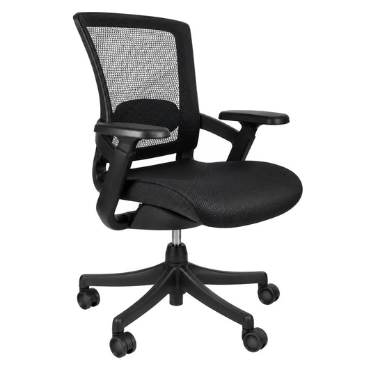 Silla de Oficina Task Skate Estructura Negra - REQUIEZ SKATE RM-9025N/NG 102-09025 - Negro - Mesh Negra Lisa con Base de Nylon