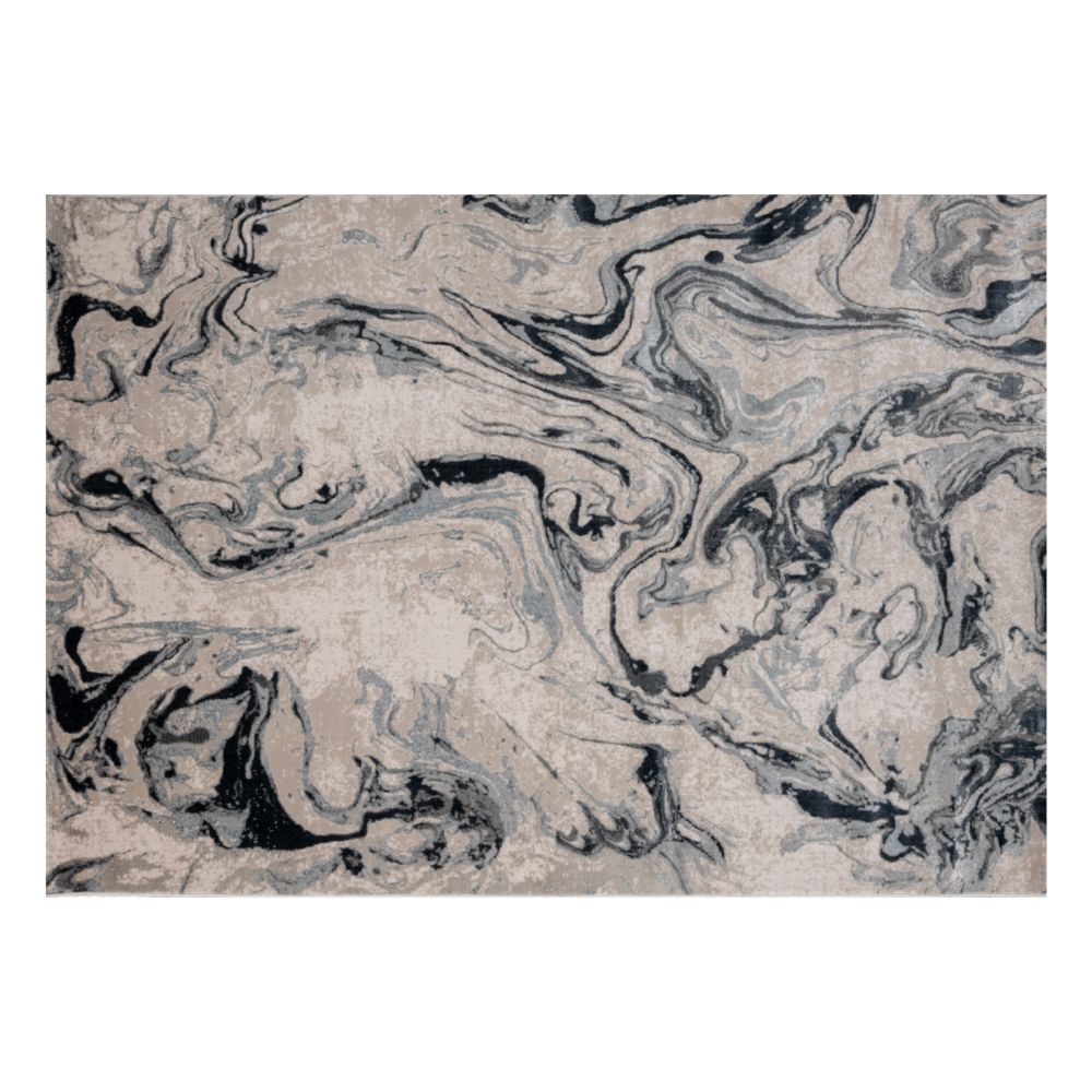 TAPETE LAVIN BELMA U6022 | Tapete Decorativo para Recepción Hotel Hogar Departamento Sala | PLATA NEGRO | Varias Medidas | Rectangular | Interior | Hotel Habitación Airbnb Sala Recamara Estudio