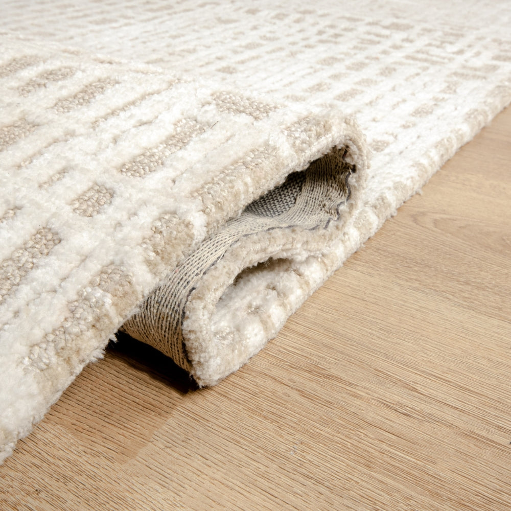 TAPETE LAVIN BALLY N2007 | Tapete Decorativo para Recepción Hotel Hogar Departamento Sala | BEIGE MARFIL | Varias Medidas | Rectangular | Interior