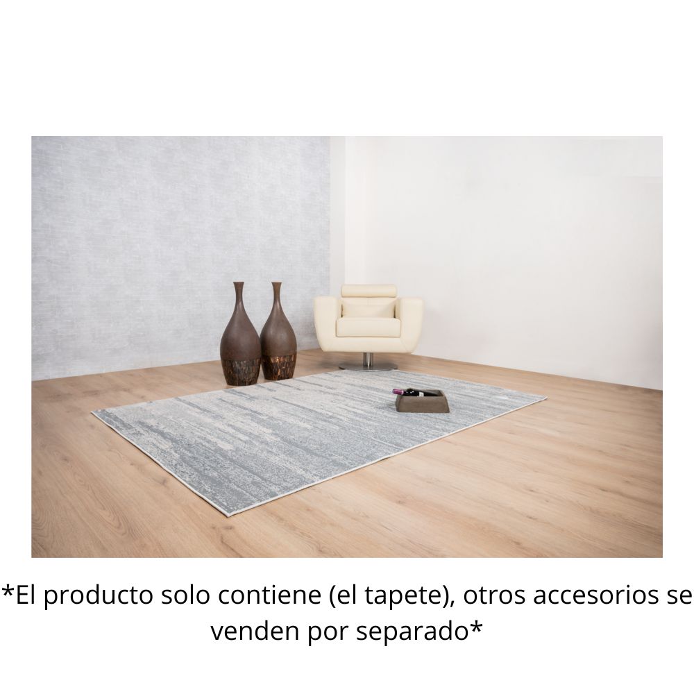 TAPETE LAVIN BELMA U6024 | Tapete Decorativo para Recepción Hotel Hogar Departamento Sala | PLATA GRIS | Varias Medidas | Rectangular | Interior | Hotel Habitación Airbnb Sala Recamara Estudio