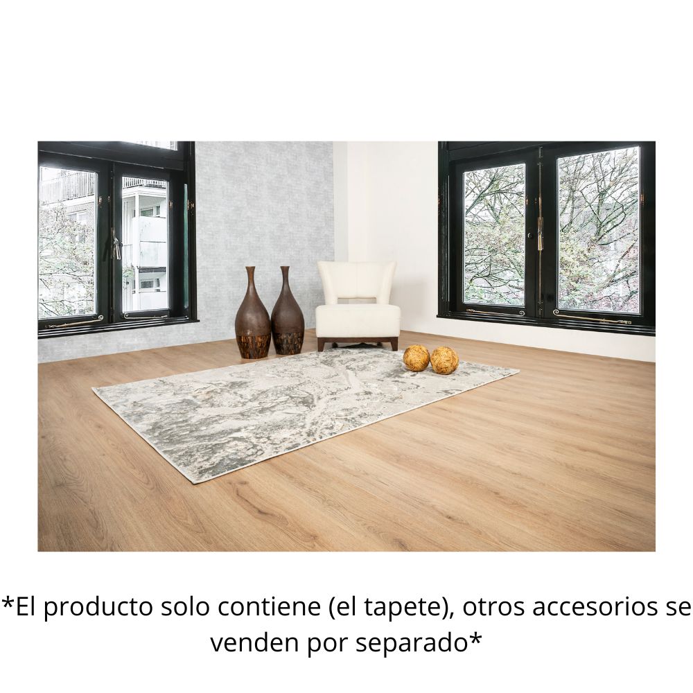 TAPETE LAVIN BESNI T4054 | Tapete Decorativo para Recepción Hotel Hogar Departamento Sala | GRIS ORO | Varias Medidas | Rectangular Circular | Interior | Hotel Habitación Airbnb Sala Recamara Estudio