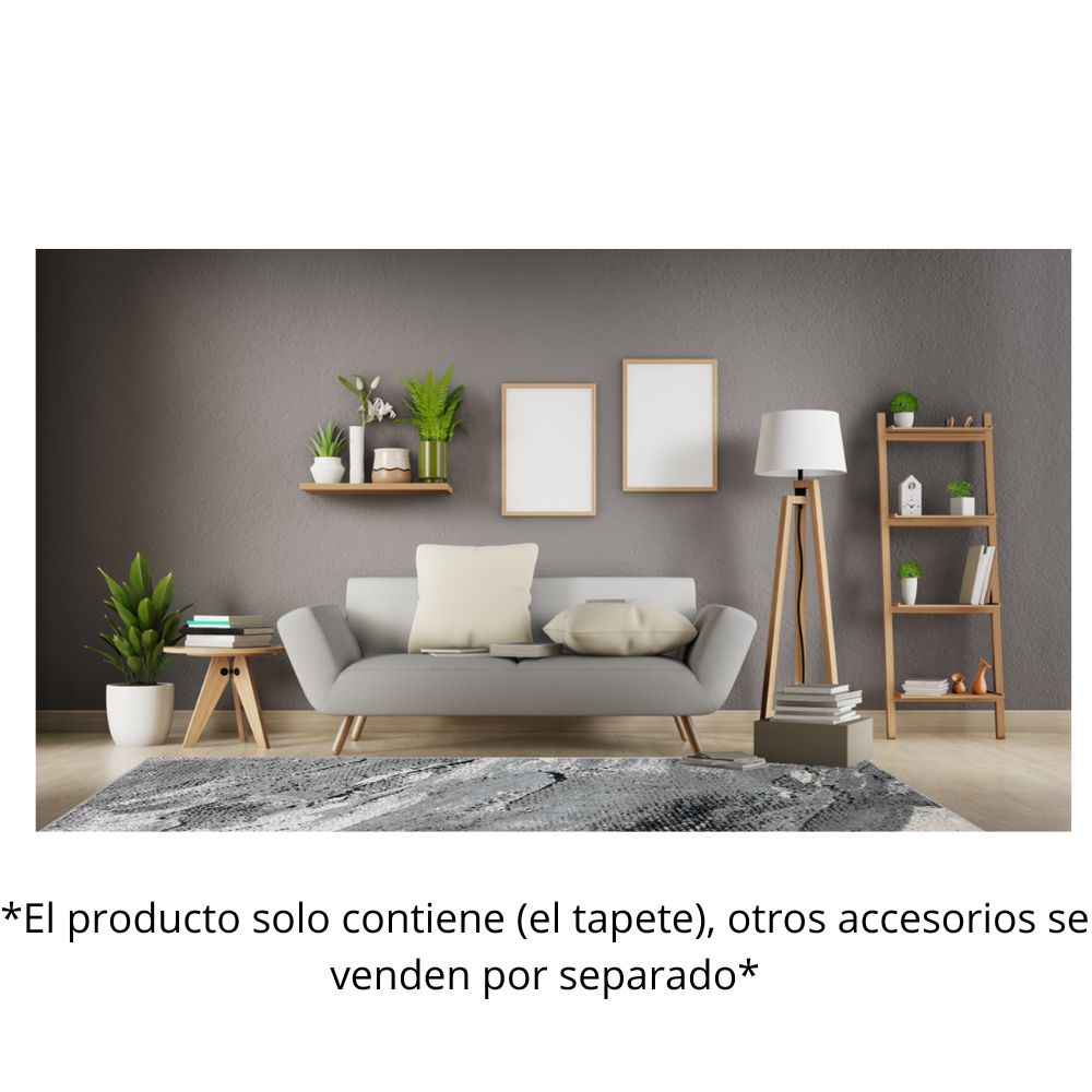 TAPETE LAVIN ARTEMA U6011 | Tapete Decorativo para Recepción Hotel Hogar Departamento Sala | GRIS PLATA | Varias Medidas | Rectangular Circular | Interior | Hotel Habitación Airbnb Sala Recamara Estudio