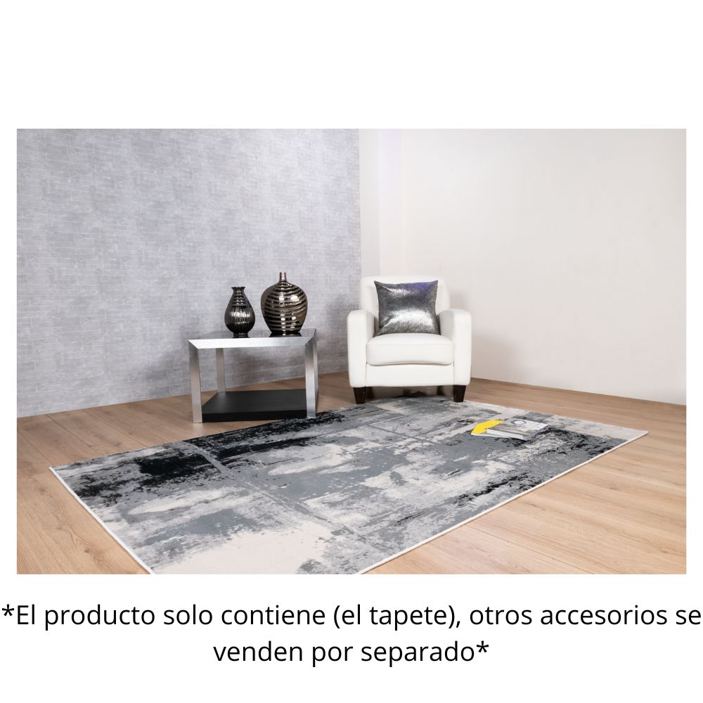 TAPETE LAVIN ARTEMA U6013 | Tapete Decorativo para Recepción Hotel Hogar Departamento Sala | GRIS PLATA | Varias Medidas | Rectangular Circular | Interior | Hotel Habitación Airbnb Sala Recamara Estudio