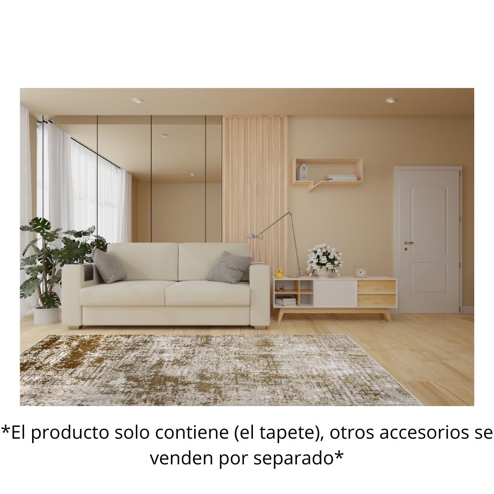 TAPETE LAVIN ARTEMA U6015 | Tapete Decorativo para Recepción Hotel Hogar Departamento Sala | ORO TAUPE | Varias Medidas | Rectangular Circular | Interior | Hotel Habitación Airbnb Sala Recamara Estudio