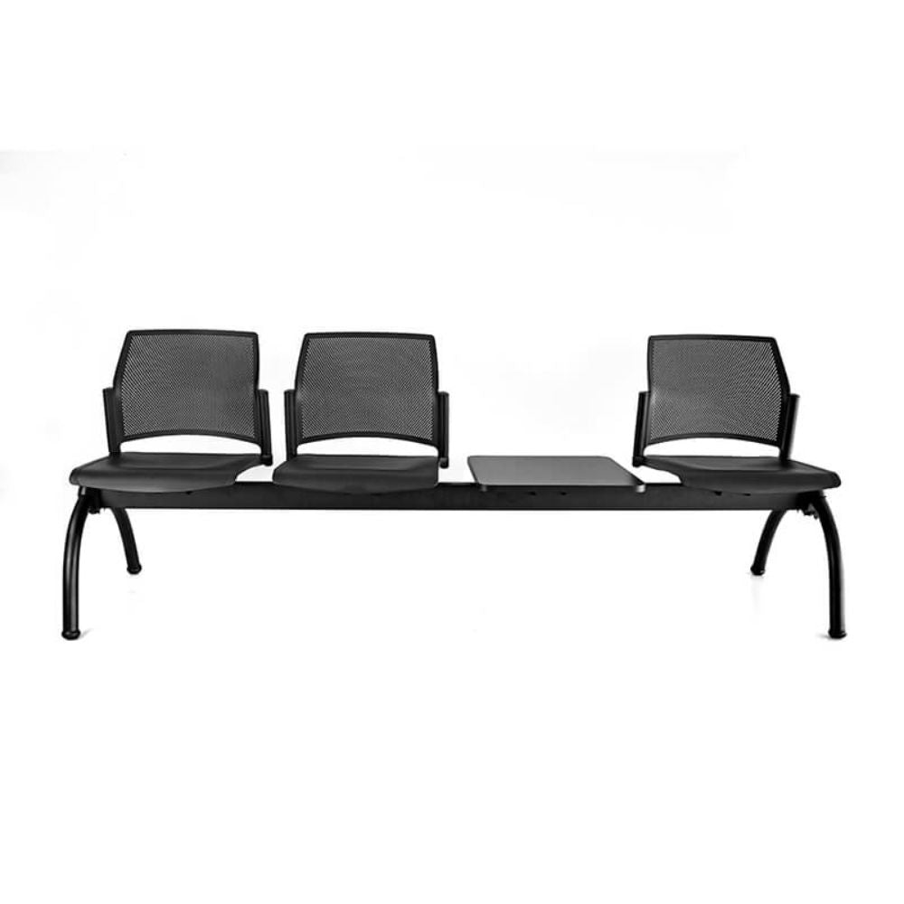 Banca para Sala de Espera 3 Plazas y Mesa - LABENZE REPLAY 108-6004M - Varios Colores - Respaldo Multiperforado y Estructura Negra Banca De Visita Para Oficina Banca Para Sala De Espera Banca Para Recepción Banca Para Sala De Juntas Banca Para Sala De Conferencias Banca Para Área De Espera Banca Para Sala De Reuniones Banca Para Oficina Minimalista Banca Para Oficina De Marketing Banca Para Oficina De Ventas Banco De Aeropuerto Banco De Estación De Tren Banco De Terminal De Autobús Banco De Gimnasio Banco D