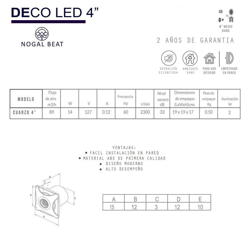 Extractor de Aire para Medios Baños - MASTERFAN DECO LED 4 - Blanco - Operación Silenciosa Ventiladores Industriales Circulación de Aire Ventilación Industrial Sistemas de Ventilación Ruido de Ventiladores Aire Fresco Ventilación Industrial Ventilación Comercial Ventiladores de Techo Ventiladores de Pie Ventiladores de Conducto Calidad del Aire Interior Naves Industriales y Fábricas Almacenes y Centros de Distribución Talleres y Fábricas de Procesamiento Centros Comerciales y Grandes Superficies