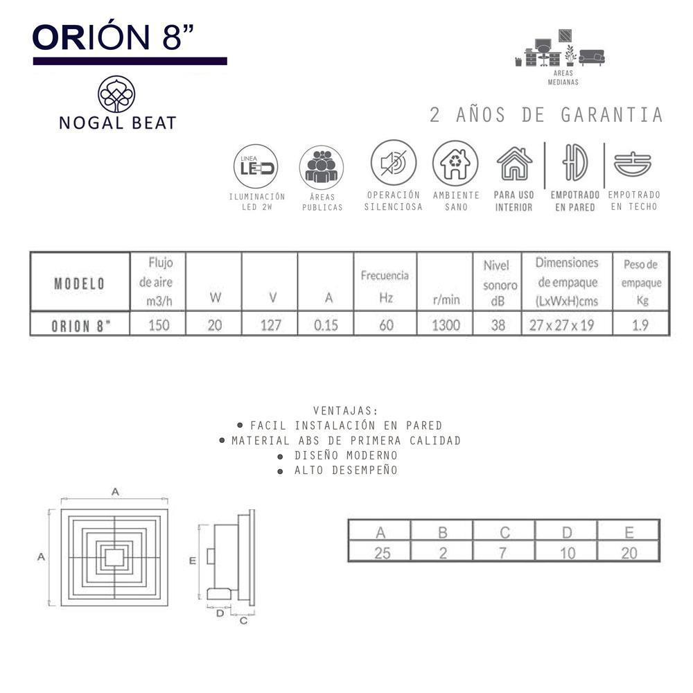Extractor de Aire para Áreas Publicas - MASTERFAN ORION 8 - Satinado - Operación Silenciosa Ventiladores Industriales Circulación de Aire Ventilación Industrial Sistemas de Ventilación Ruido de Ventiladores Aire Fresco Ventilación Industrial Ventilación Comercial Ventiladores de Techo Ventiladores de Pie Ventiladores de Conducto Calidad del Aire Interior Naves Industriales y Fábricas Almacenes y Centros de Distribución Talleres y Fábricas de Procesamiento Centros Comerciales y Grandes Superficies