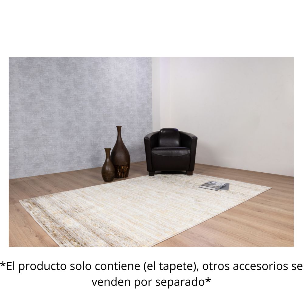 TAPETE LAVIN ARTEMA U6004 | Tapete Decorativo para Recepción Hotel Hogar Departamento Sala | ORO TAUPE | Varias Medidas | Rectangular Circular | Interior | Hotel Habitación Airbnb Sala Recamara Estudio