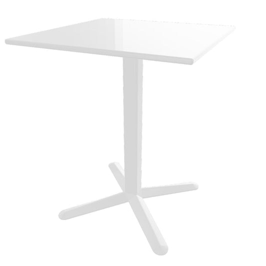 Mesa Baja Labenze ARKET 160-08500 | cubierta cuadrada de acero y base de aluminio de 4 puntas | Nogal Beat · mesa de cafetería.