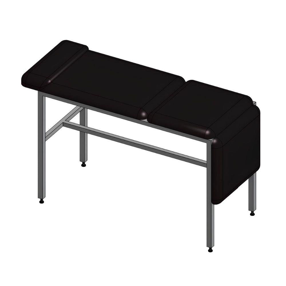 Mesa de Centro Médico para Exploración Ligera - NEXUS FLEX GENERAL VOM1008 - Cojín Tapizado Negro - Estructura en Acero Beige Consultorios médicos generales Consultorios de especialidades (ginecología, pediatría, medicina interna, etc.) Clínicas privadas Hospitales (áreas de consulta externa) Unidades de atención familiar Centros de salud comunitarios Consultorios de fisioterapia y rehabilitación Clínicas de medicina laboral Consultorios de chequeos ejecutivos Áreas de servicios médicos en universidades 