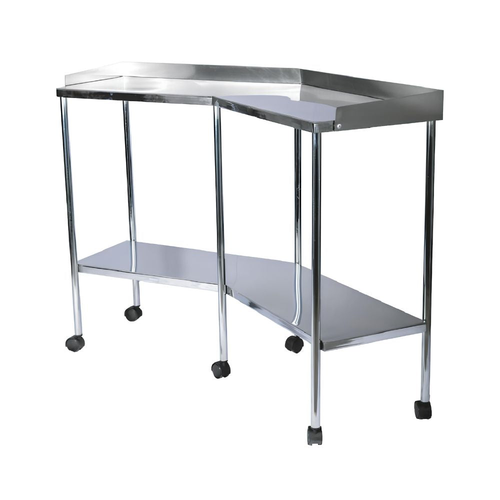 Mesa de Hospital para Riñon - NEXUS FLEX VOM1105 - Doble Plancha - Cromada - Estructura Acero Inoxidable Consultorios médicos generales Consultorios de especialidades (medicina interna ginecología traumatología etc.) Clínicas privadas y de diagnóstico Hospitales (área de consulta externa y hospitalización) Centros de salud comunitarios Clínicas de atención laboral y empresarial Dispensarios médicos rurales y urbanos Áreas de urgencias y primer contacto Clínicas universitarias y escolares Unidades médicas
