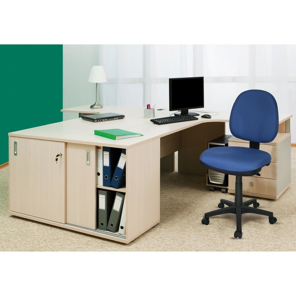 Silla de oficina secretarial Offiho Prochair OHS-42 tapizada con base estrella de cinco puntas