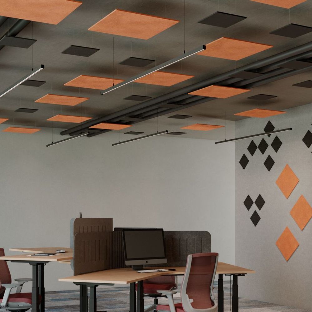 Panel Acústico para Sala de Juntas Ecológico - NOGAL BEAT SHAPES COMPLETO 9 mm. - Varios Colores - Corte en U Aislante Térmico Reciclado Retardante al Fuego No Tóxico Paneles Acústicos Soluciones Acústicas Oficina Acondicionamiento Acústico Reducción de Ruido Privacidad Acústica Diseño Acústico Espacios de Trabajo Productividad Bienestar Laboral Concentración Comunicación Eco Ruido de Fondo Distracciones Ambientes de Trabajo Salas de Reuniones Espacios de Colaboración Instalación de Paneles Ambientada