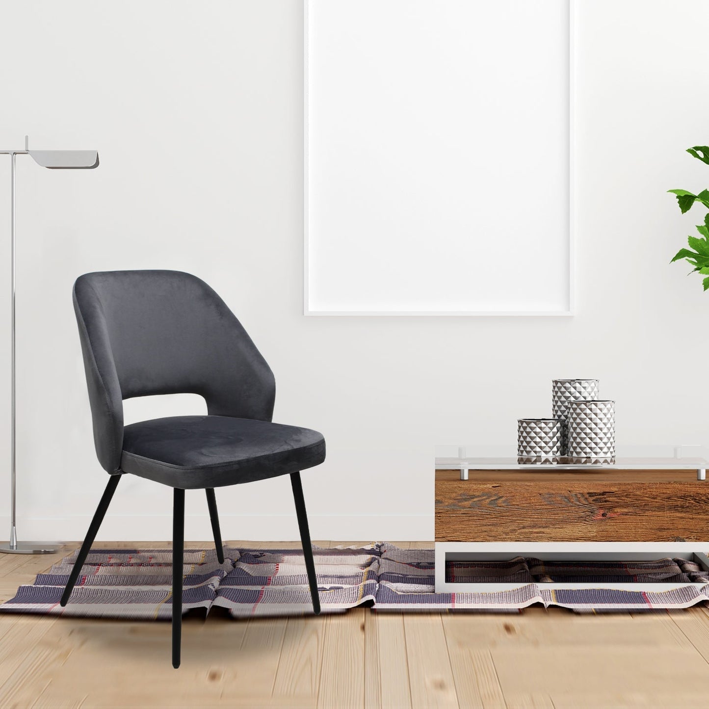 SILLA KINGSTRONG ASTURIAS Z001 SILL0903736 | Silla Ocasional | Base 4 Puntas de Metal | Estilizado Forrado en Tela | Interior Ambientada