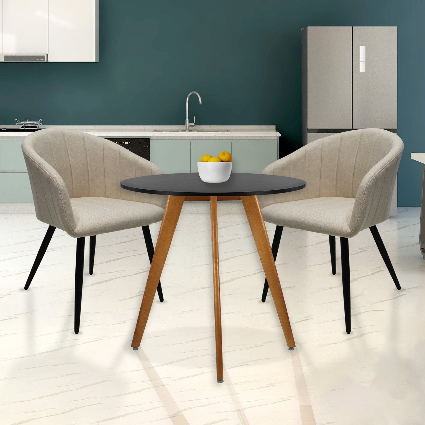 SILLA KINGSTRONG BURGOS S17 SILL0903737 | Silla Ocasional Comercial Decorativa | Base 4 Puntas Metal | Estilizado Forrado en Tela | Interior