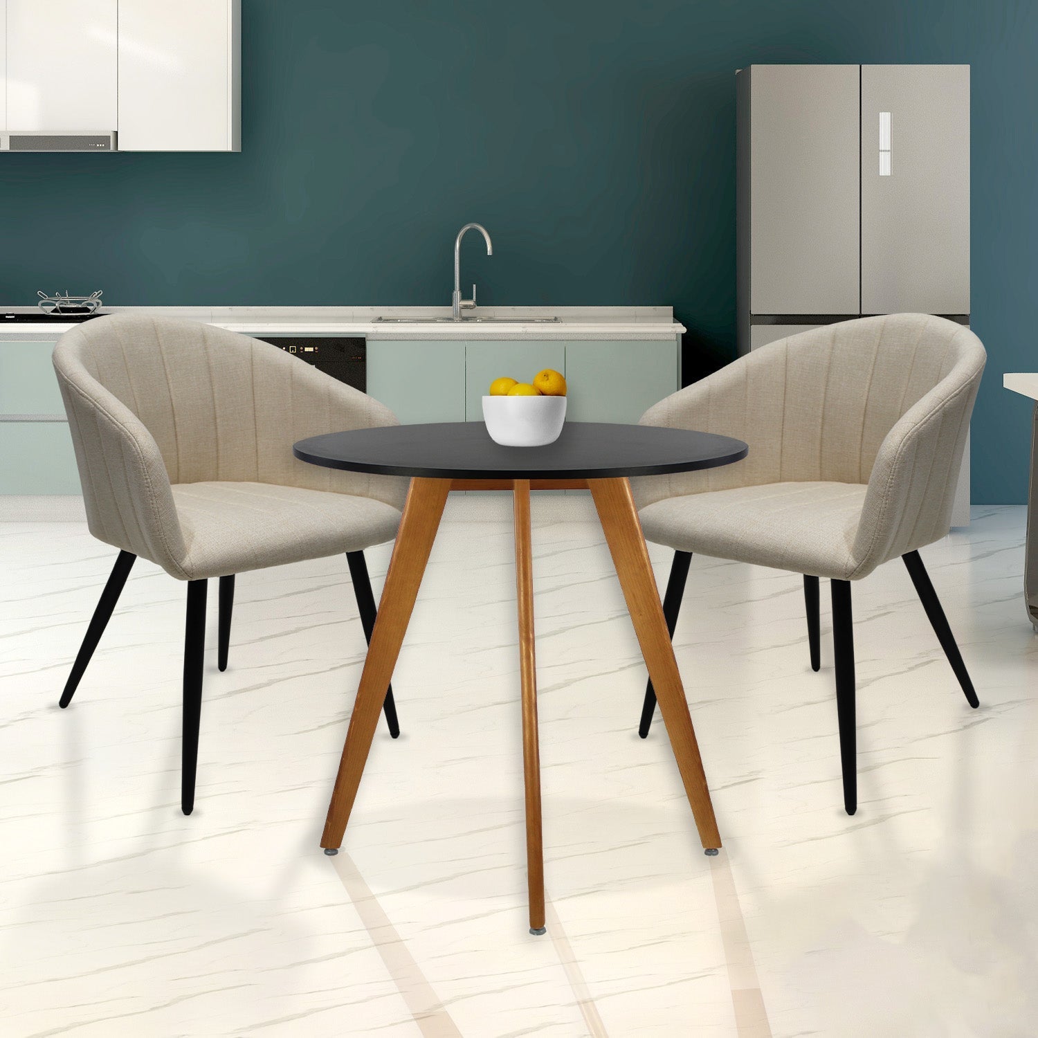 SILLA KINGSTRONG BURGOS S17 SILL0903737 | Silla Ocasional Comercial Decorativa | Base 4 Puntas Metal | Estilizado Forrado en Tela | Interior