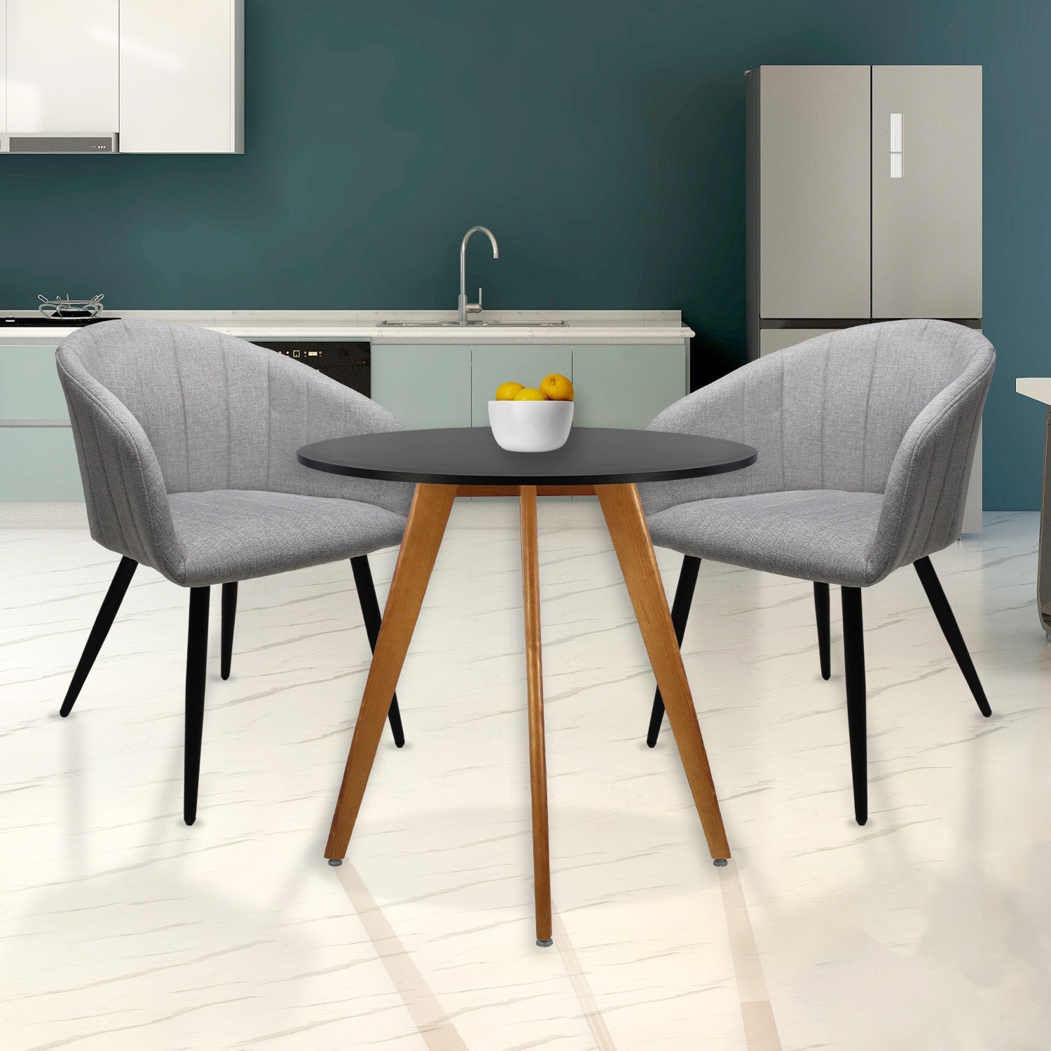 SILLA KINGSTRONG BURGOS S17 SILL0903737 | Silla Ocasional Comercial Decorativa | Base 4 Puntas Metal | Estilizado Forrado en Tela | Interior