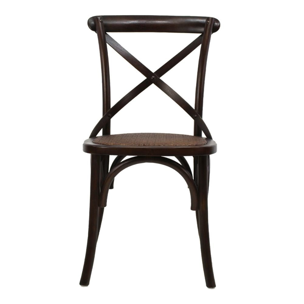 SILLA KINGSTRONG CROSSBACK MOB-6043F SILL0903556 | Silla Ocasional Comercial Decorativa | Base 4 Puntas | Estilo Escandinavo | Madera Asiento Texturizado | Interior