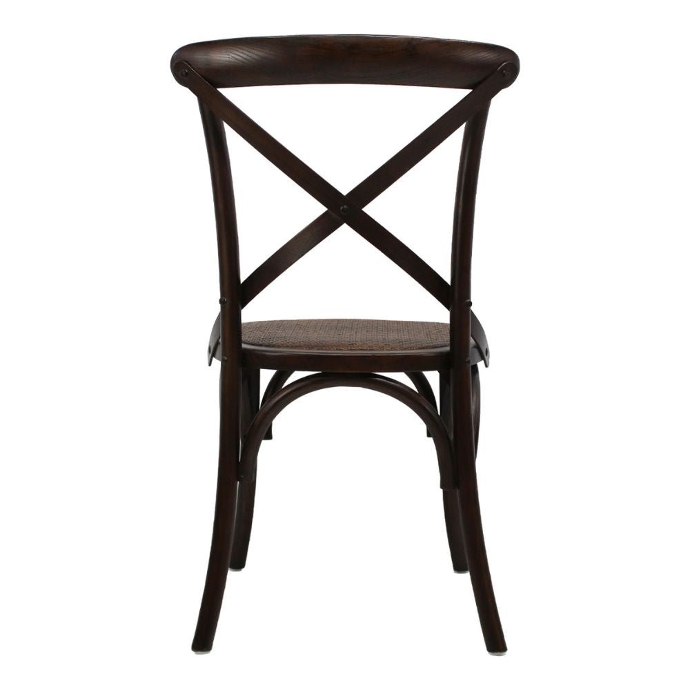 SILLA KINGSTRONG CROSSBACK MOB-6043F SILL0903556 | Silla Ocasional Comercial Decorativa | Base 4 Puntas | Estilo Escandinavo | Madera Asiento Texturizado | Interior