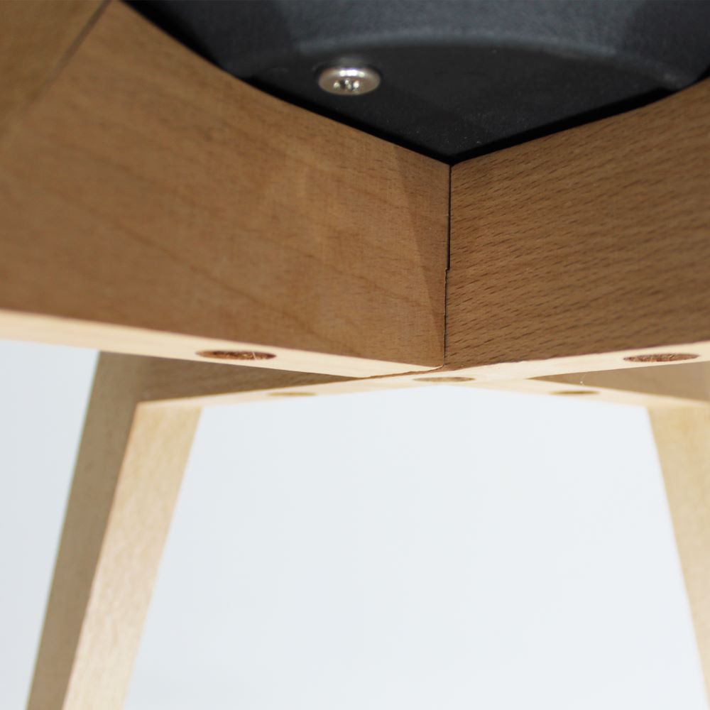 SILLA KINGSTRONG FRANKFURT SILL0670538 | Silla Comercial para Restaurante | Base 4 Puntas | Madera Solida Cruzada | Polipropileno | Acojinado | Interior