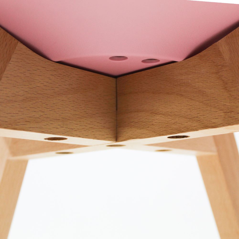 SILLA KINGSTRONG FRANKFURT SILL0670538 | Silla Comercial para Restaurante | Base 4 Puntas | Madera Solida Cruzada | Polipropileno | Acojinado | Interior