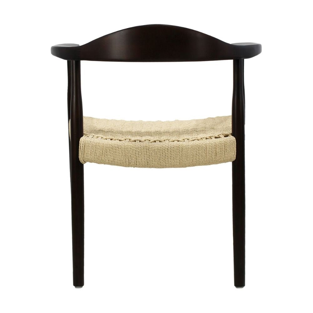 SILLA KINGSTRONG GUIZA MOB-313A SILL0903559 | Silla Ocasional Decorativa Descanso Modernidad | Base 4 Puntas Estilo Escandinavo | Asiento Trenzado | Madera | Interior