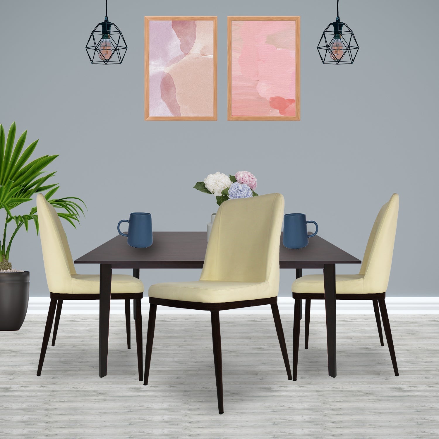 SILLA KINGSTRONG MOB-117A BARI SILL2242346 | Silla Ocasional Comercial Decorativa | Base 4 Puntas de Madera | Acabado en Vinil | Interior