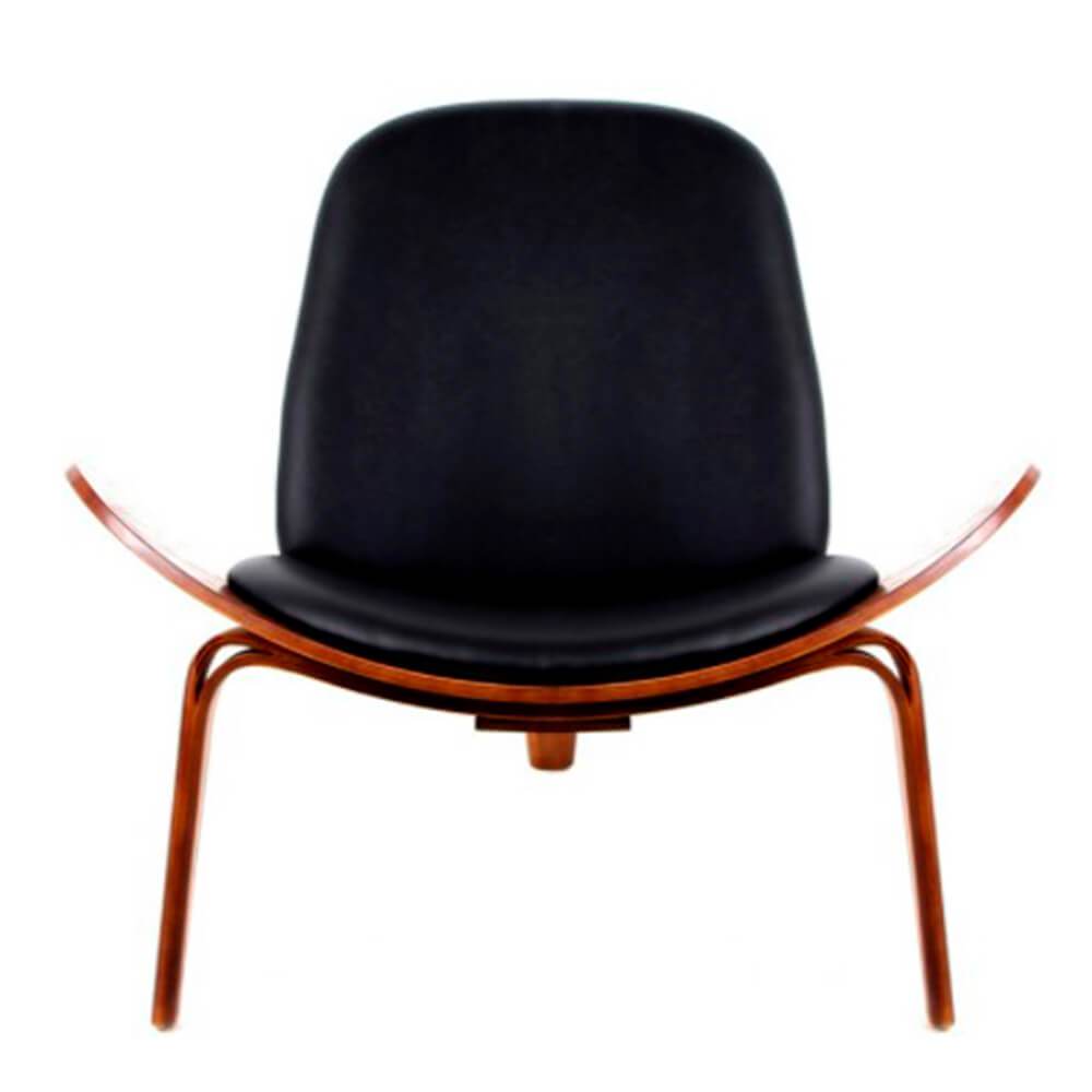 SILLA NOGAL BEAT SILLA WEGNER | Silla Tipo Hans Jorgen Wegner Hotel | Asiento Respaldo Negro | Madera | Interior