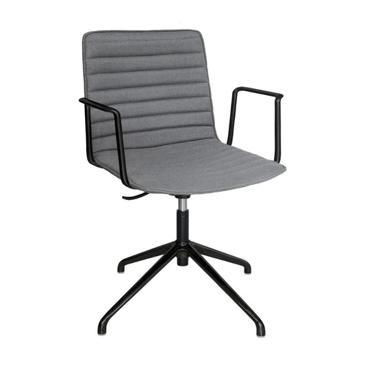 SILLA OFFIHO BLACK ENEAS OHV-144negro | Silla Visitante | Base 4 Puntas | Tapizado | Interior | Despacho Oficina