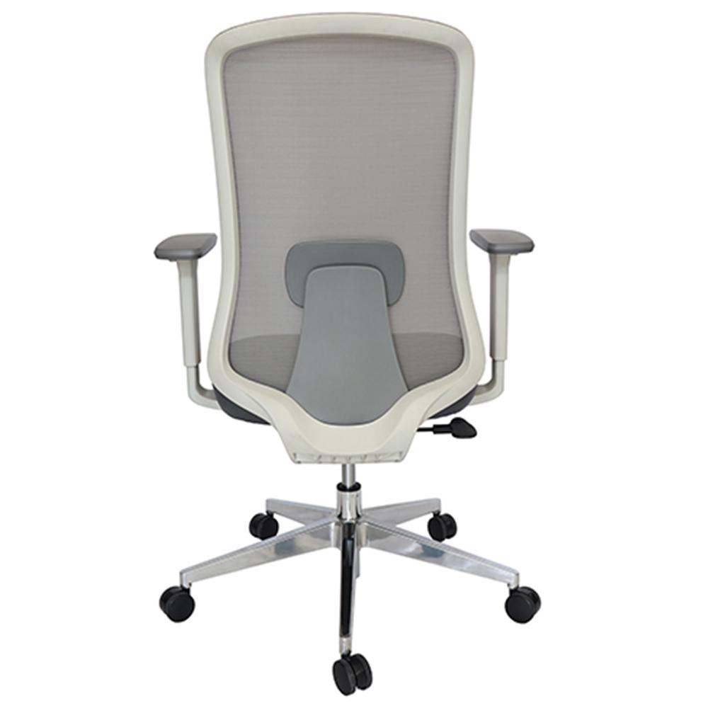 SILLA OFFIHO CREW OHE-112gris | Silla Operativa Diseño Ergonómico para Oficina Coworking | Altura Ajustable | Base Estrella | Asiento Tapizado | Respaldo en Malla | Interior