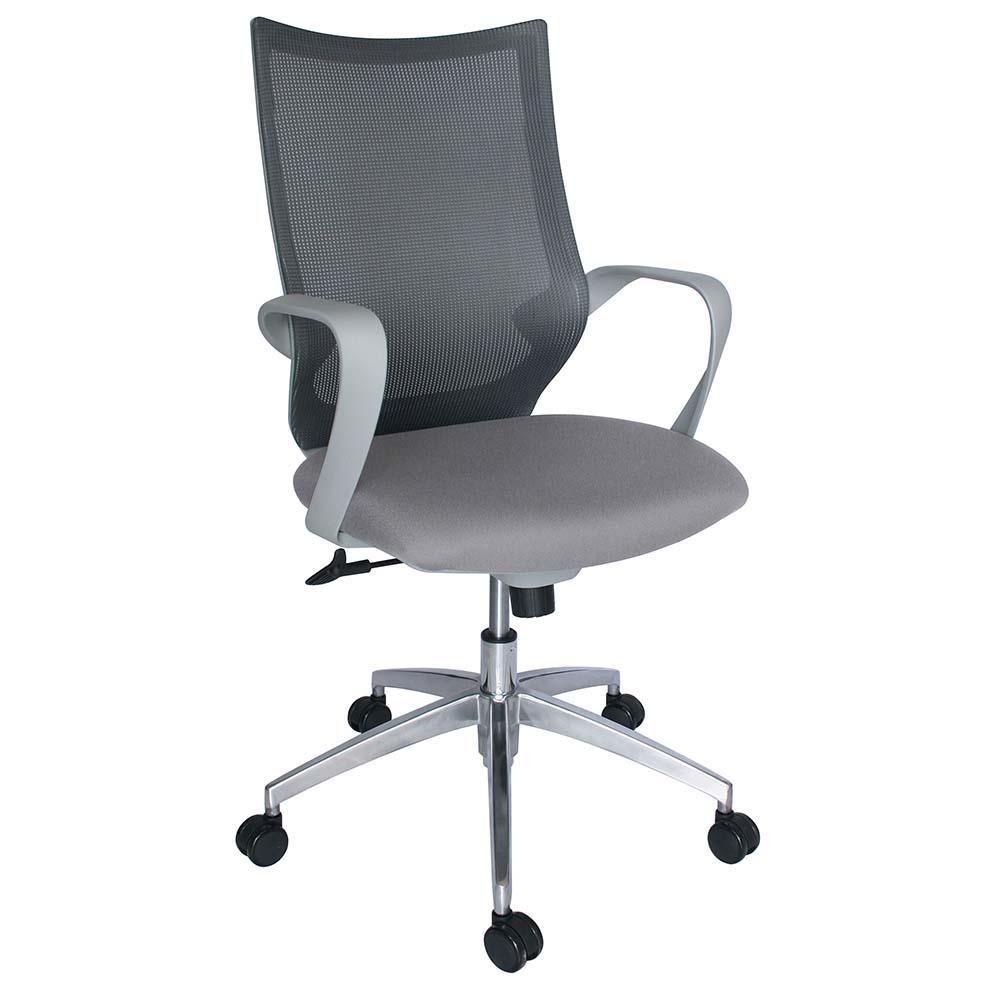 SILLA OFFIHO EQUA OHE-183gris | Silla Operativa Diseño Ergonómico Oficina Area Trabajo | Altura Ajustable | Respaldo en Malla | Interior